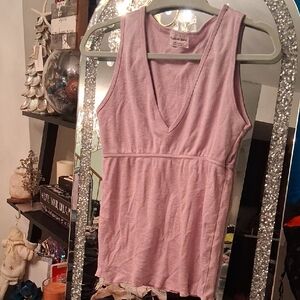 Michael Stars Light Pink V-Neck Tank Top